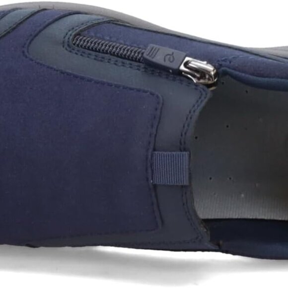 Women's Thallow2 Sneaker Micro Suede Leather Low Heel Side Zip Travel Shoes - Picture 7 of 8